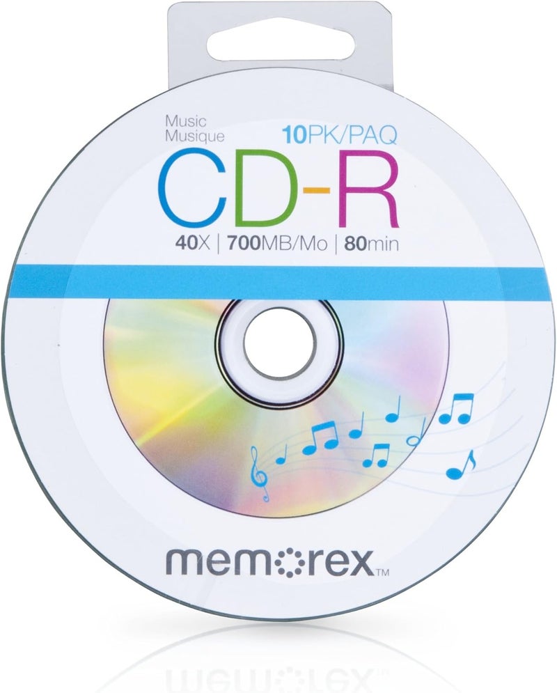 99055 40x 700MB 80 Min Music CD-R Discs, 10 Pack